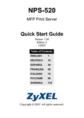 ZyXEL Communications NPS-520 Quick Start Manual