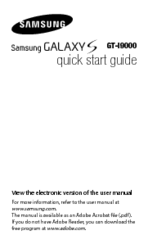 Samsung GT-I9000/RM8 Quick Start Manual