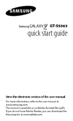 Samsung galaxy w GT-18150 Quick Start Manual