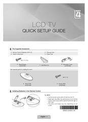 Samsung LE22C450E1W Quick Setup Manual