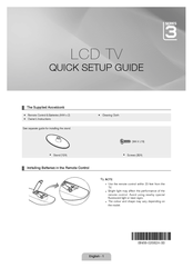 Samsung LE32C350D1W Quick Setup Manual