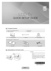 Samsung LE40C550J1W Quick Setup Manual