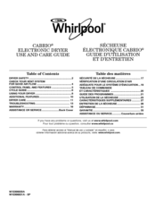 Whirlpool WED8200YW Use And Care Manual