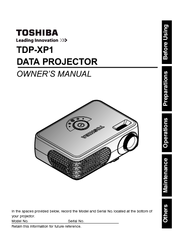 Toshiba TDP-XP1U Owner's Manual
