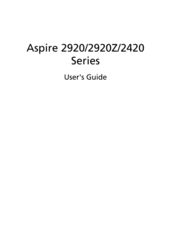 Acer Aspire 2420 Series User Manual