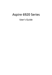 Acer Aspire 6920 Series User Manual
