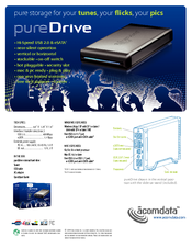Acomdata PDHD750USE-72 Technical Specifications