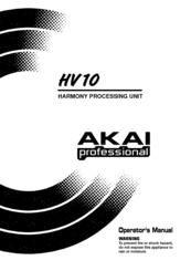 Akai HV 10 Operator's Manual
