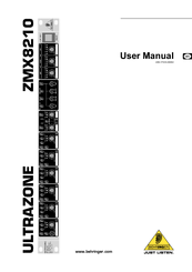 Behringer ULTRAZONE ZMX8210 User Manual