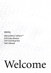 Benq FP91G+u User Manual