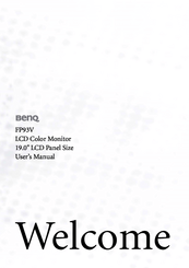 Benq FP93V User Manual
