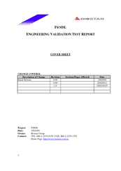 Biostar P4 SDL Engineering Validation Test Report