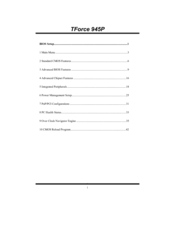 Biostar TFORCE 945P Bios Setup Manual