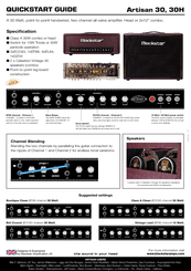 Blackstar Artisan Artisan 30 Quick Start Manual