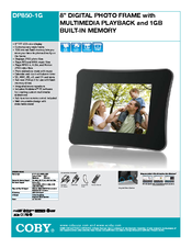 Coby DP850-1G - Digital Photo Frame Specifications