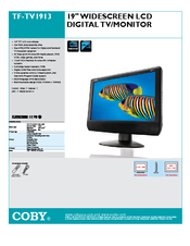 Coby TF-TV1913 Specifications