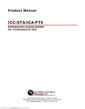 Contemporary Research ICA-FT6 Product Manual
