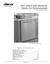 Dacor EDW24S Use And Care Manual