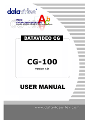 Datavideo CG-100 User Manual