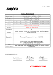 Sanyo AS10D3E Test Report