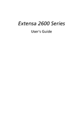 Acer Extensa 2600 User Manual