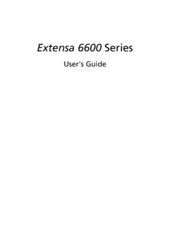 Acer Extensa 6600 Series User Manual