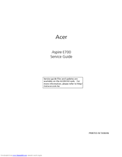 Acer Aspire E700 Service Manual