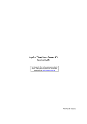 Acer Aspire T600 Service Manual