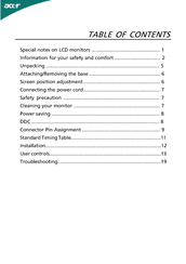 Acer A231HL User Manual