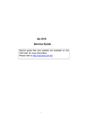 Acer AL1515 Service Manual