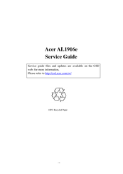 Acer AL1916e Service Manual