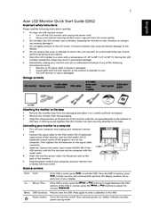Acer B193 Quick Start Manual