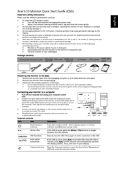 Acer S211HL Quick Start Manual