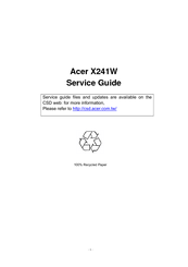 Acer X241W Service Manual