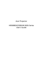 Acer HE-820J series User Manual
