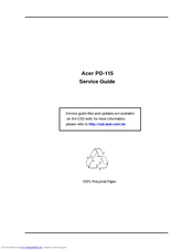 Acer PD-115 Service Manual