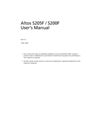 Acer Altos S200F User Manual
