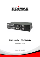 Edimax ES-5160G+ Install Manual