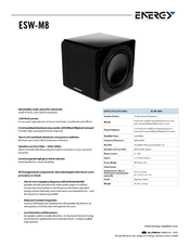 Energy Connoisseur ESW-M8 Specifications