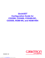 Cabletron Systems CyberSWITCH CSX500 Configuration Manual