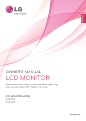 LG IPS225P Owner's Manual