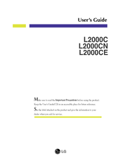 LG L2000CN User Manual