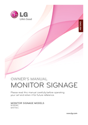 LG M4716C Owner's Manual