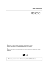 LG M6503C-BA.AUS - ELECTRO 65IN LCD 3000:1 1080P User Manual