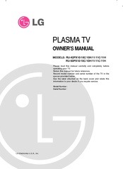 LG RU-50PX10H Owner's Manual