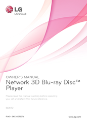 LG BD690 Owner's Manual