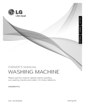 LG SteamWasher WM2550HWCA Owner's Manual