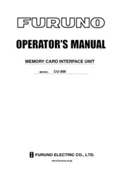Furuno CU-300 Operator's Manual