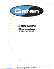 Gefen USB-MIDI User Manual