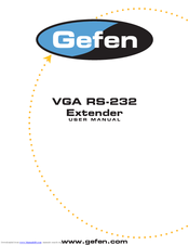 Gefen VGARS232-141 User Manual